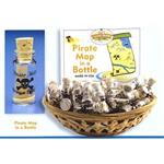 NGH100S Pirate Map in Mini Glass Bottle
